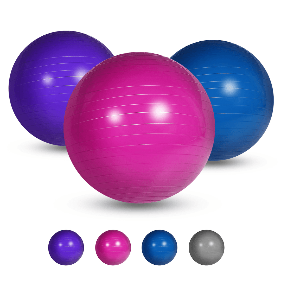 45Cm Yoga Ball Fitness Sport Pilate Birthing Exercise Massage Gym Ball with Pump - Trendha