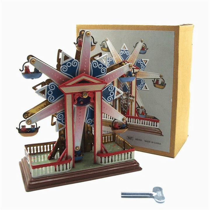 Sky Steel Classic Vintage Clockwork Wind up Children Kids Tin Toys with Key - Trendha