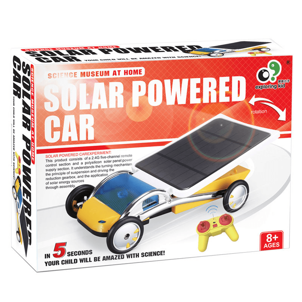 Exploring Kid EK-D020 Creative DIY Assembly Remote Control Solar Powered Car Science Experiment Model Early Education Toy - Trendha