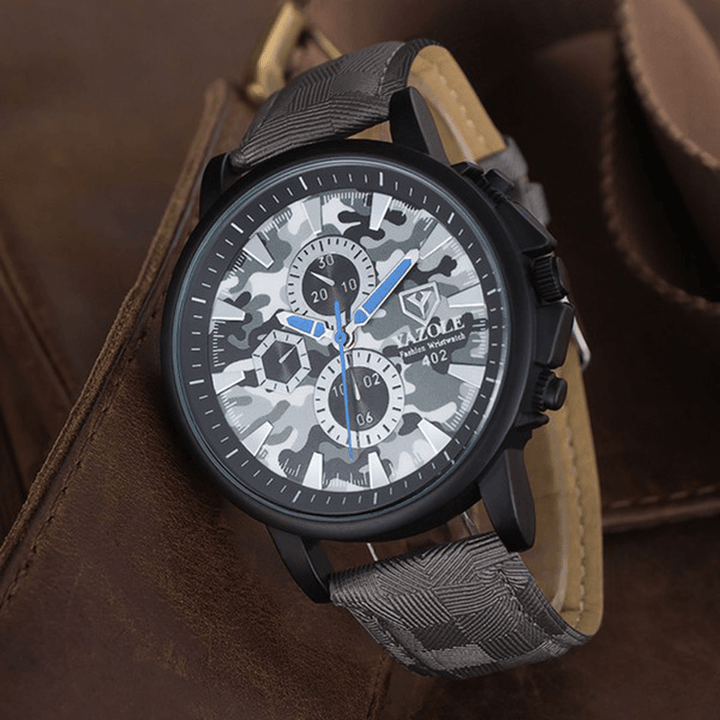 YAZOLE 402 Sport Watch Camouflage Military Male Quartz Analog Wrist Watch - Trendha