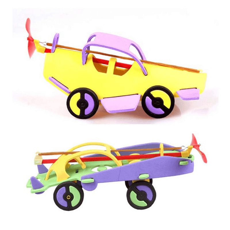 Rubber Powered Racing Car Plane Steamship Educational Toys - Trendha