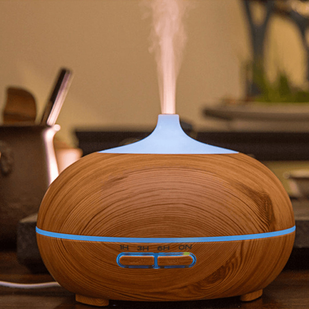 550ML LED Ultrasonic Aroma Aromatherapy Diffuser 3 Gears Timing Essential Oil Air Humidifier - Trendha