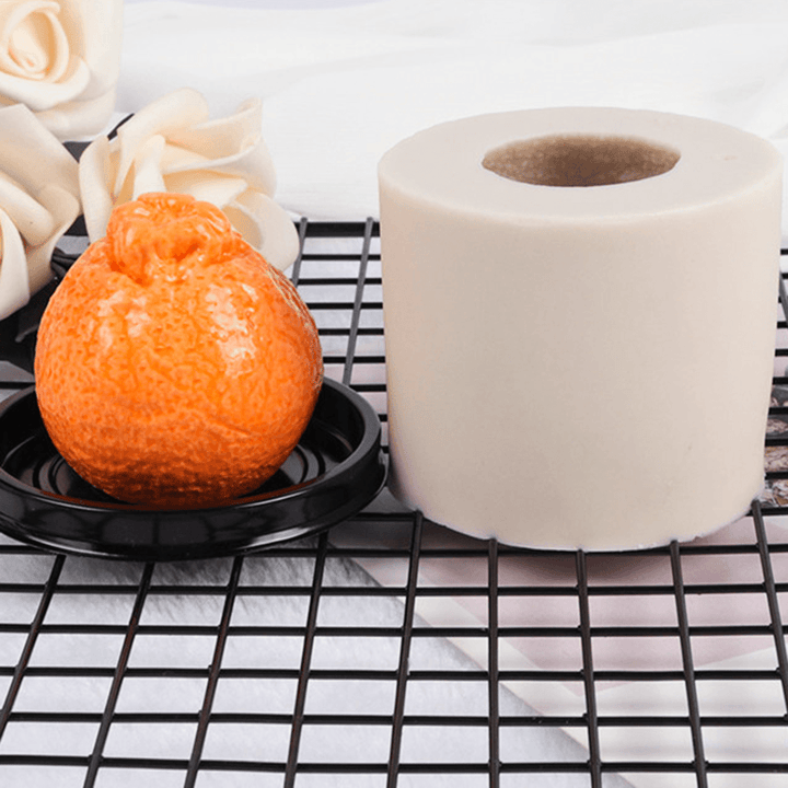 3D Orange Shape Candy Mold DIY Silicone Soap Tool Christmas Cake Decor - Trendha