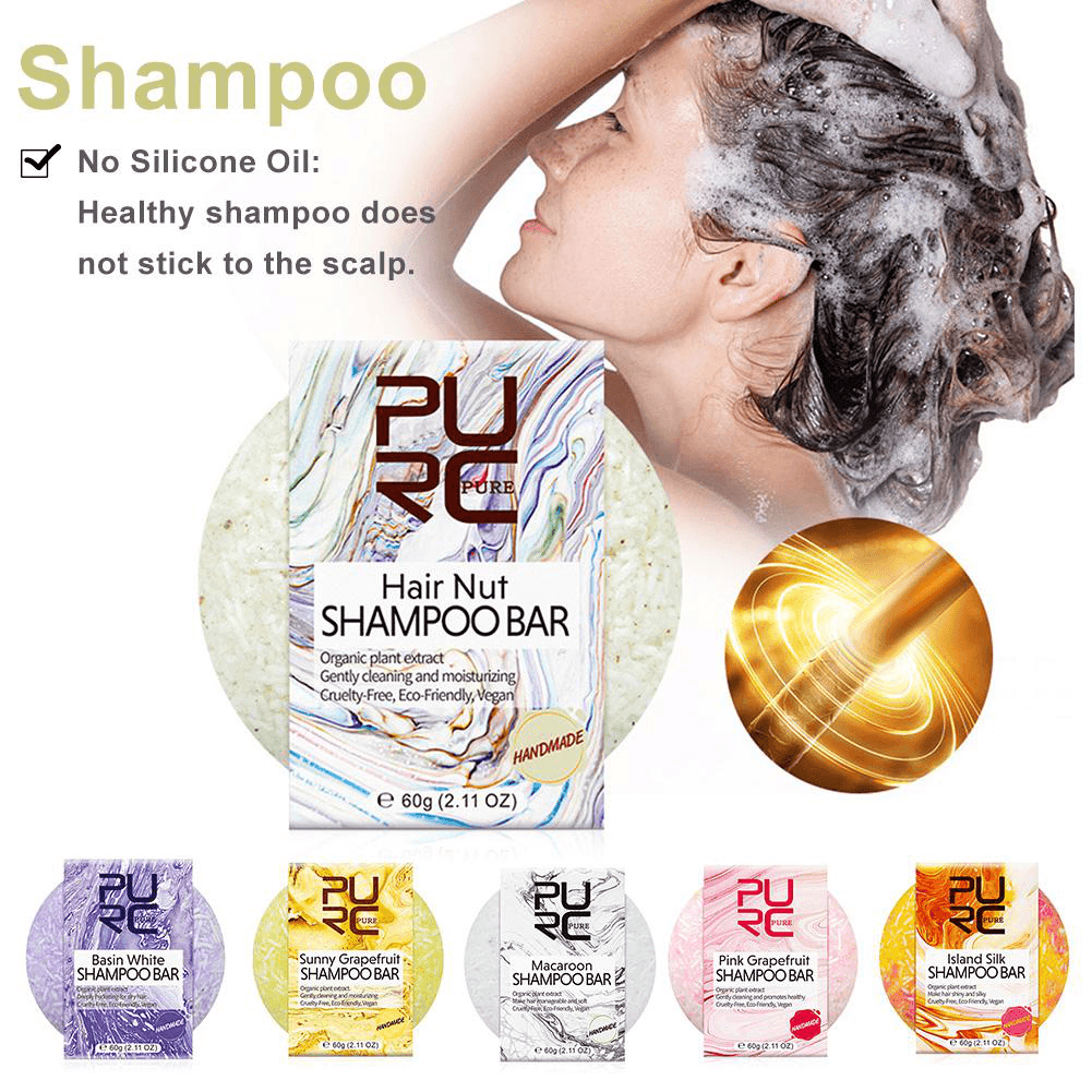 PURC Organic Polygonum Shampoo Bar 100% PURE Natural Handmade Cold Processed Hair Shampoo Soap No Chemicals or Preservatives - Trendha