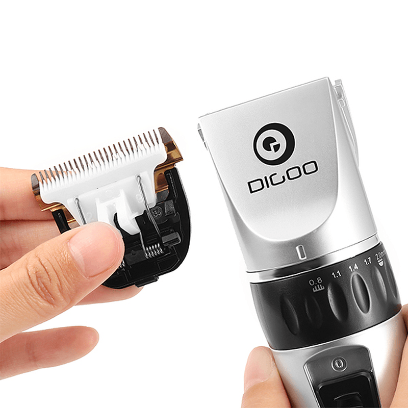 Digoo BB-T1 USB Ceramic R-Blade Hair Trimmer Rechargeable Hair Clipper 4X Extra Limiting Comb Silent Motor for Children Baby Men - Trendha
