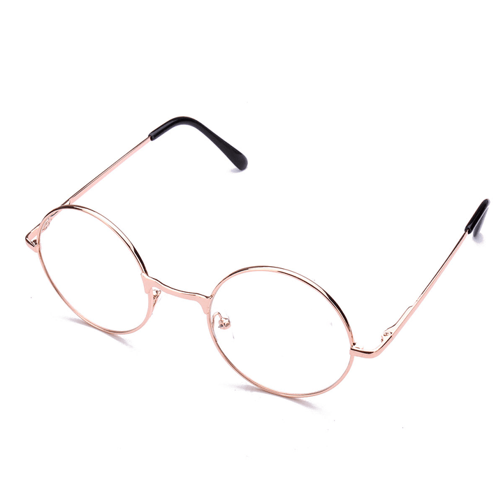 Retro round Frame Metal Anti-Blue Radiation Glasses Ultralight Fashion Circle Glasses - Trendha