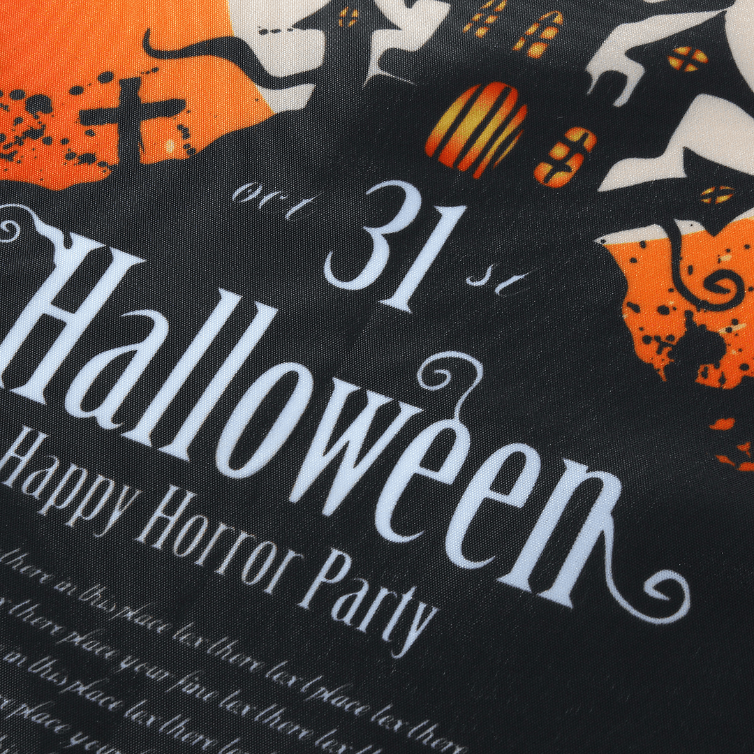 30X45Cm Halloween Polyester Black Castle Bat Flag Garden Holiday Decoration - Trendha
