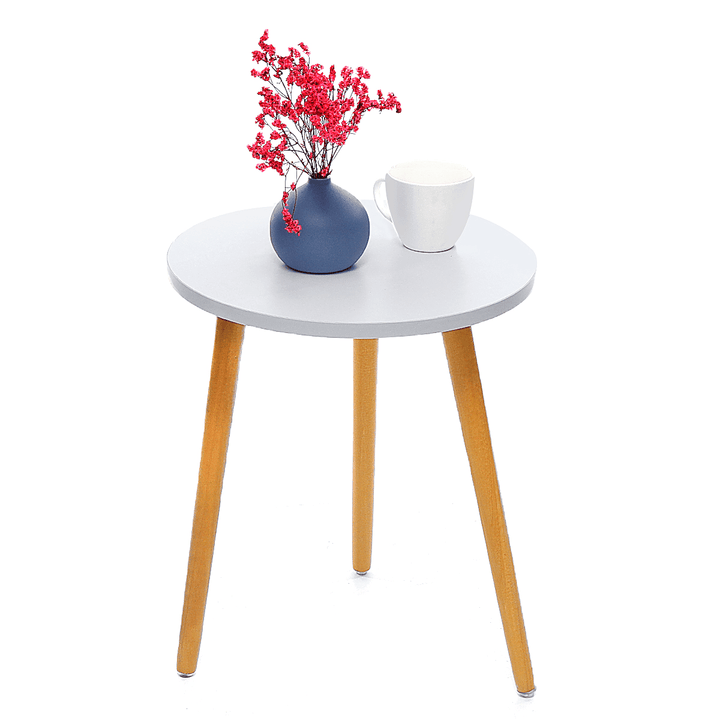Mansifeier Mini round End Table Anti-Skid Smooth Desktop Solid Wood Durable for Living Room - Trendha