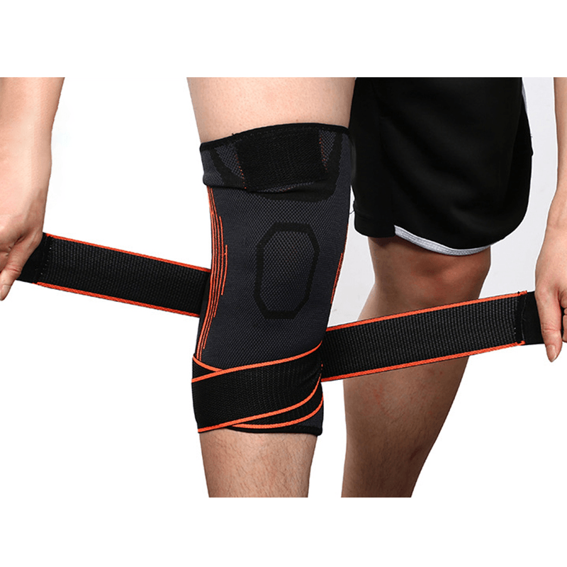 Basketball Football Climbing Wear-Resistant Breathable Cover Pressure Belt Knitted Knee Pad - Trendha