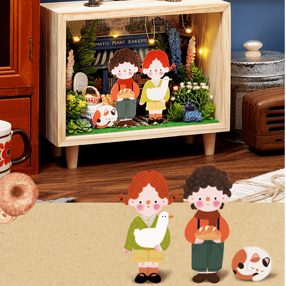 CUTEROOM DIY Wooden Box Series Hanamaji Trilogy Doll House Model Toy Gift Decoration for Girlfriend and Child - Trendha