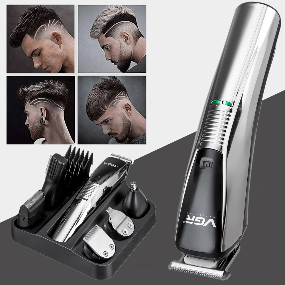 VGR Multifunctional Hair Clipper USB Charging Men'S Suit Electric Clippers Razor Trimmer - Trendha
