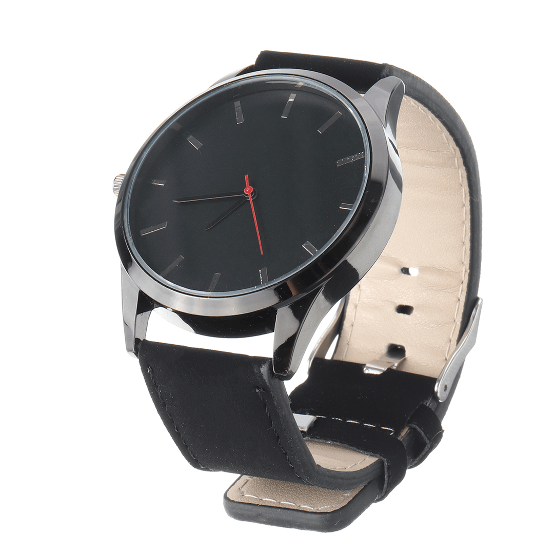 Casual Sport Big Dial Analog Matte PU Leather Unisex Wrist Watches Quartz Watch - Trendha
