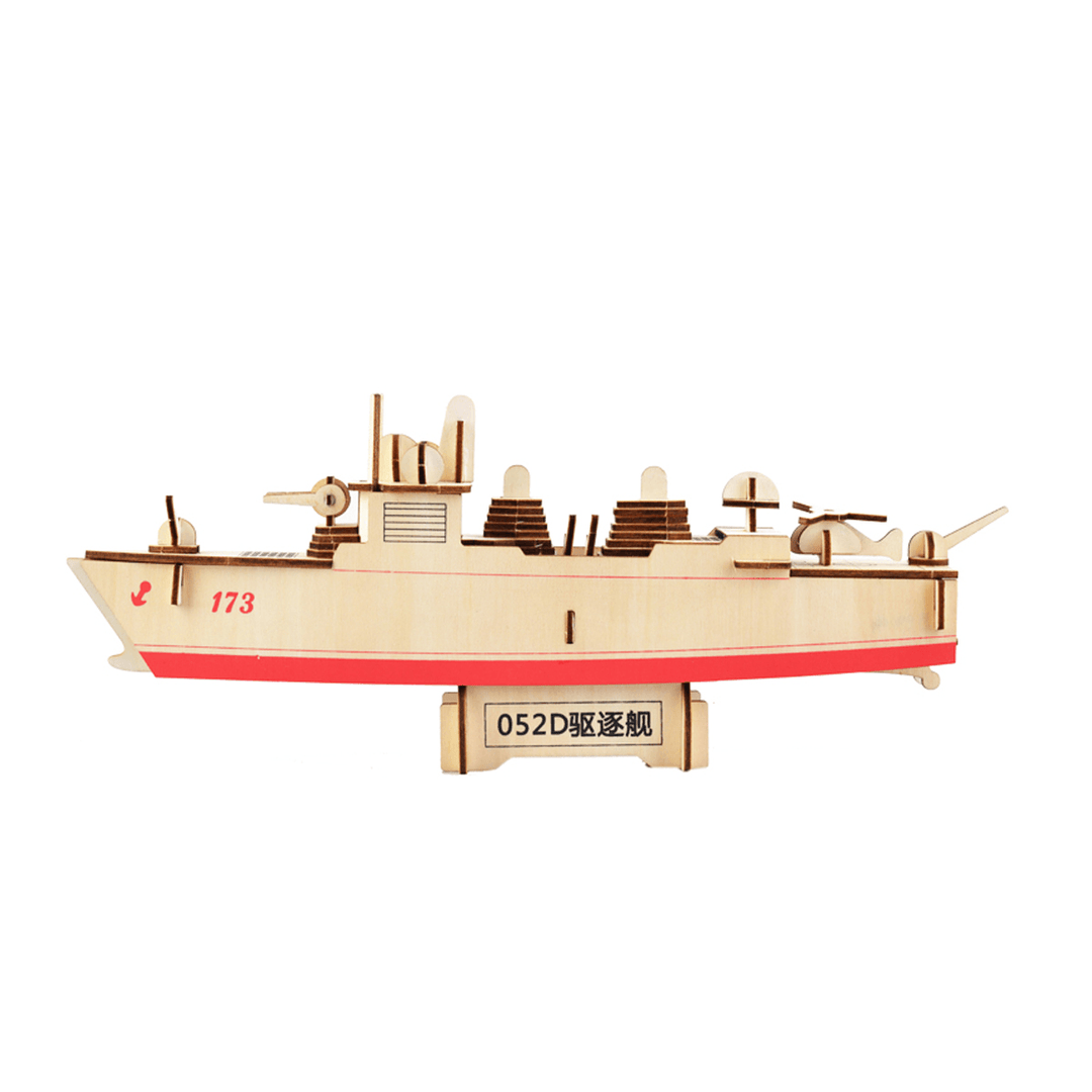 3D Woodcraft Assembly Battleship Series Kit Jigsaw Puzzle Toy Decoration Model for Kids Gift - Trendha