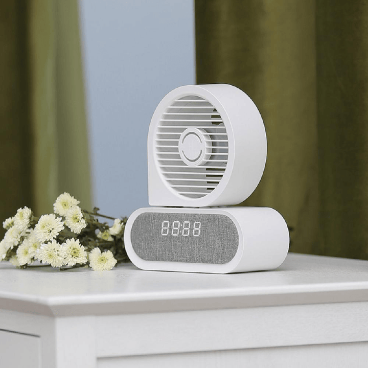 Happy Life HL009 Portable Desktop Fan Wireless Compatible Charging Time Display Low Noise for Home Office - Trendha
