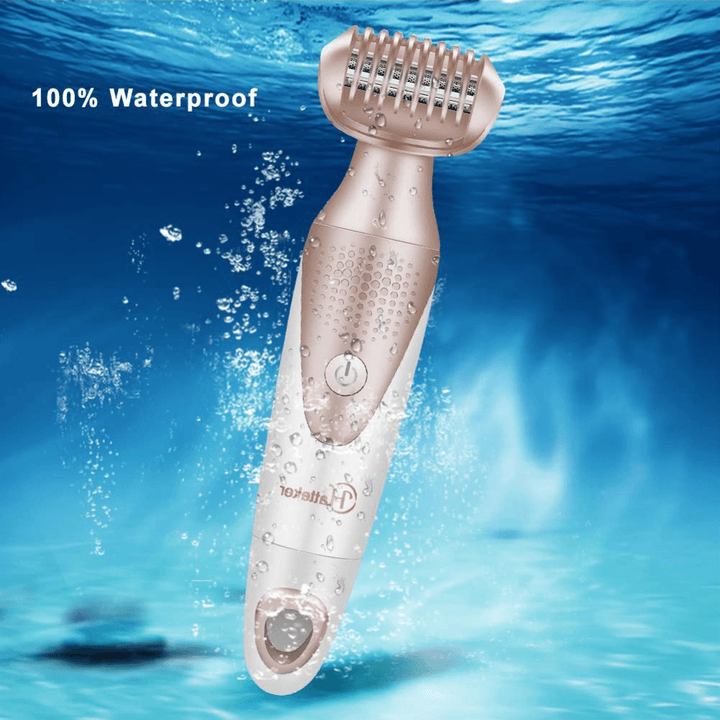 5 in 1 Lady'S Epilator Electric Facial Hair Remover Leg Hair Removal Razor Body Shaver for Bikini with Facial Massager Cleaning Brush - Trendha