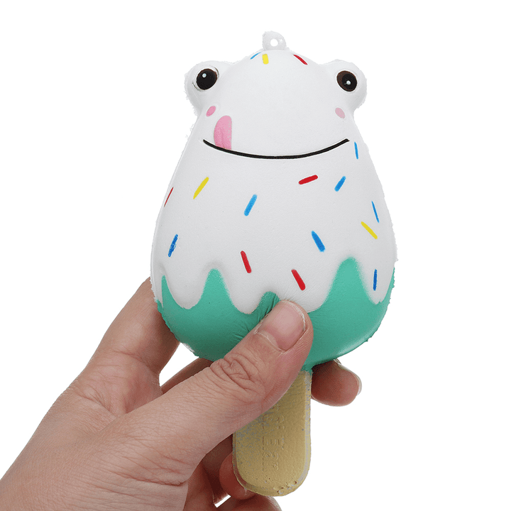 Sanqi Elan Frog Popsicle Ice-Lolly Squishy 12*6CM Licensed Slow Rising Soft Toy with Packaging - Trendha