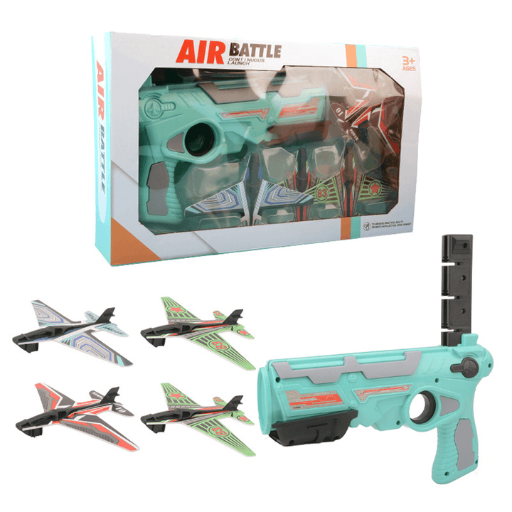 Foam Ejection Maneuver Airplane Launcher Gliders Outdoor Educational Play Parent-Child Interaction Toy with 4Pcs Small Plane for Kids Gift - Trendha