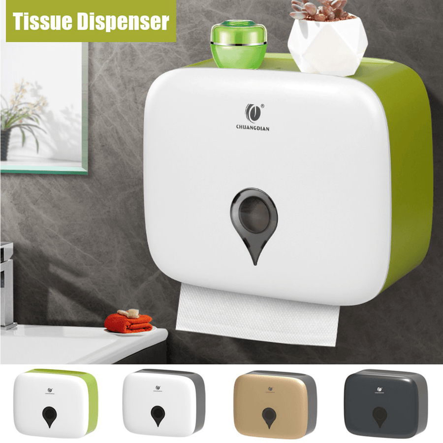 Toilet Hand Paper Towel Dispenser Tissue Box Wall Mounted Bathroom Holder Kit - Trendha