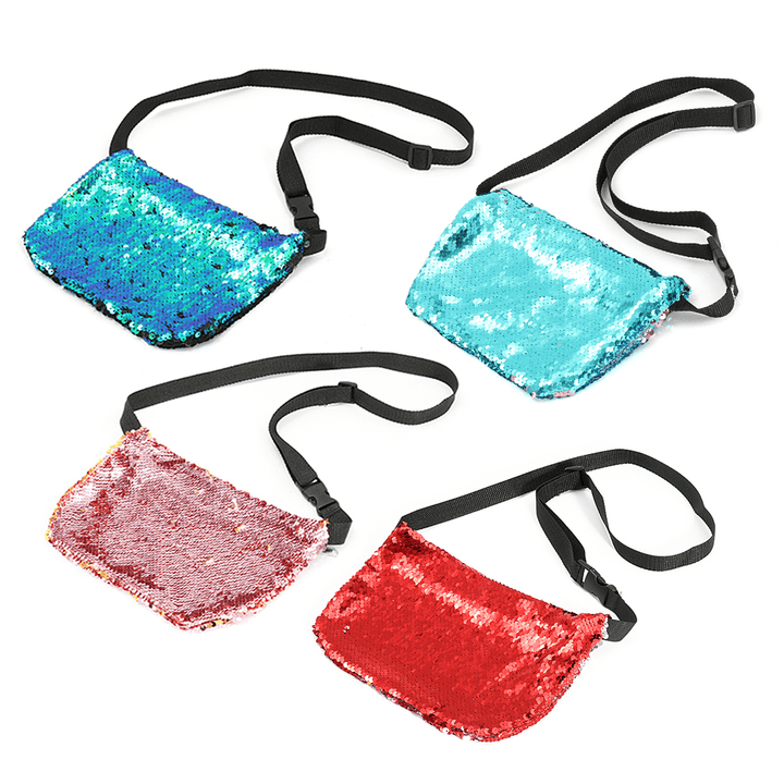 Sparkling Sequins Mermaid Makeup Bag Handbag Belt Glitter Wallet Purse Handbag Comestic Case - Trendha