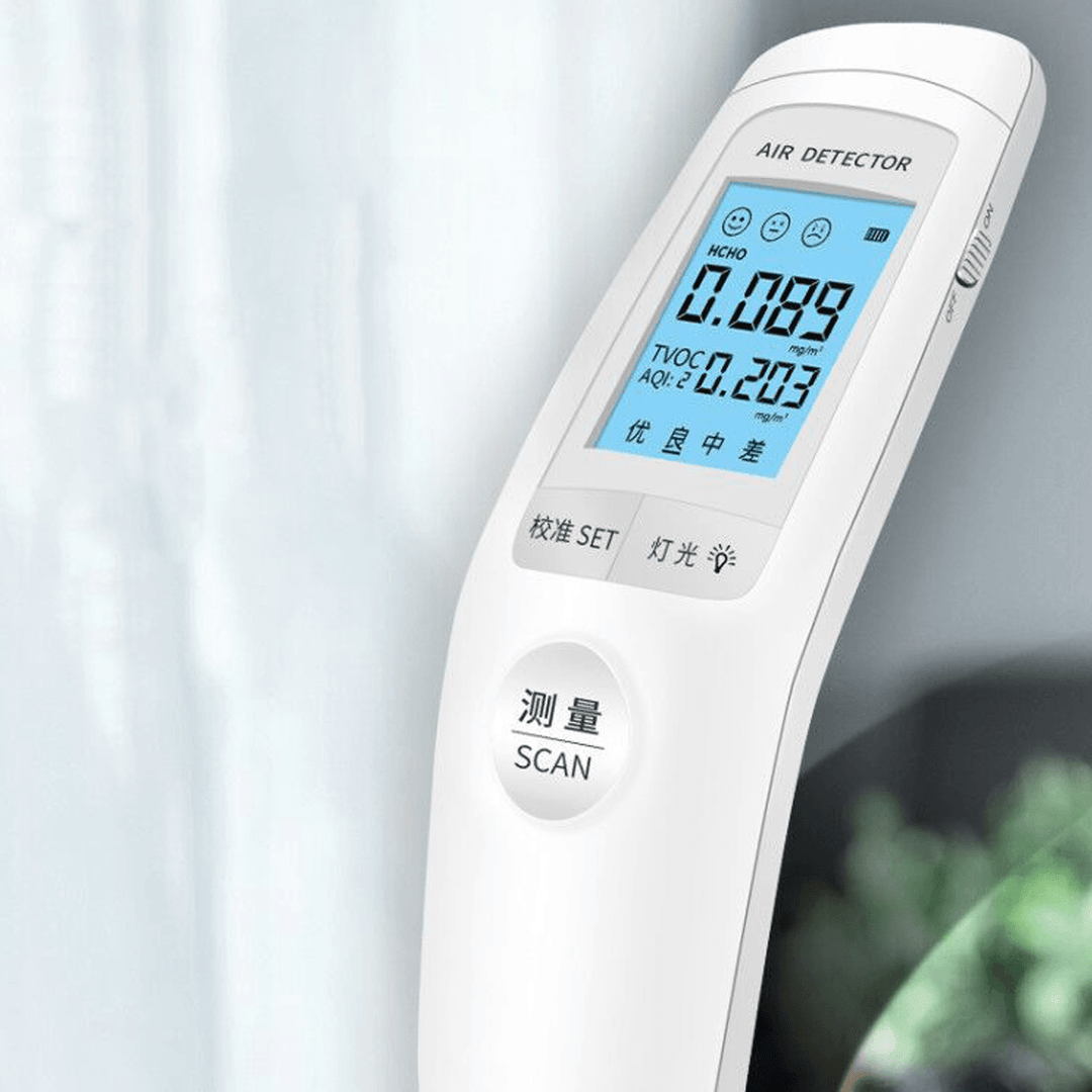 Air Quality Detector Monitor USB Charging LED Detect HCHO TVOC AQI for Home Office School Car Hotel - Trendha