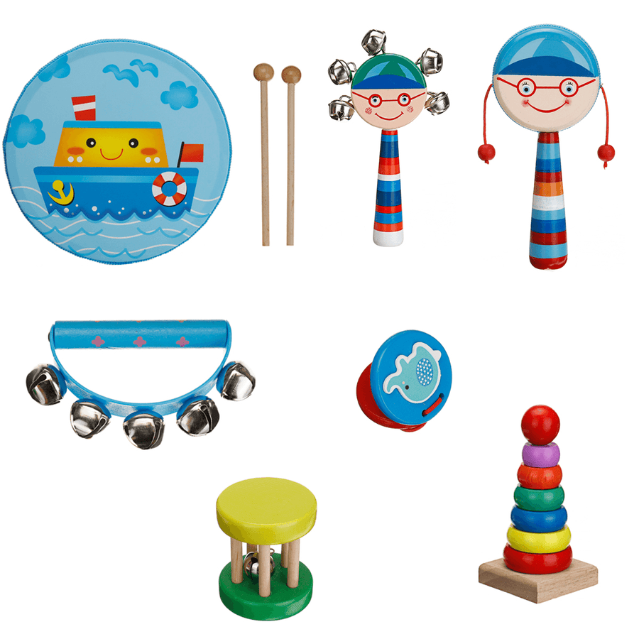 7/13 Pcs Colorful Musical Percussion Safe Non-Toxic Instruments Kit Early Educational Toy for Kids Gift - Trendha