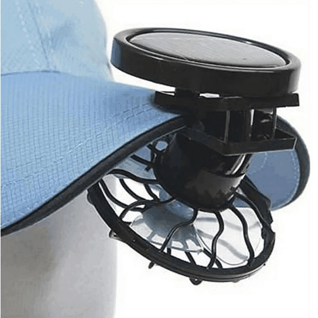 Clip on Cap Mini Solar Powered Fan Portable Energy-Saving Eye-Catching Handsfree Portable Fan Summer Traveling Sun Energy Power Cooling Fans - Trendha