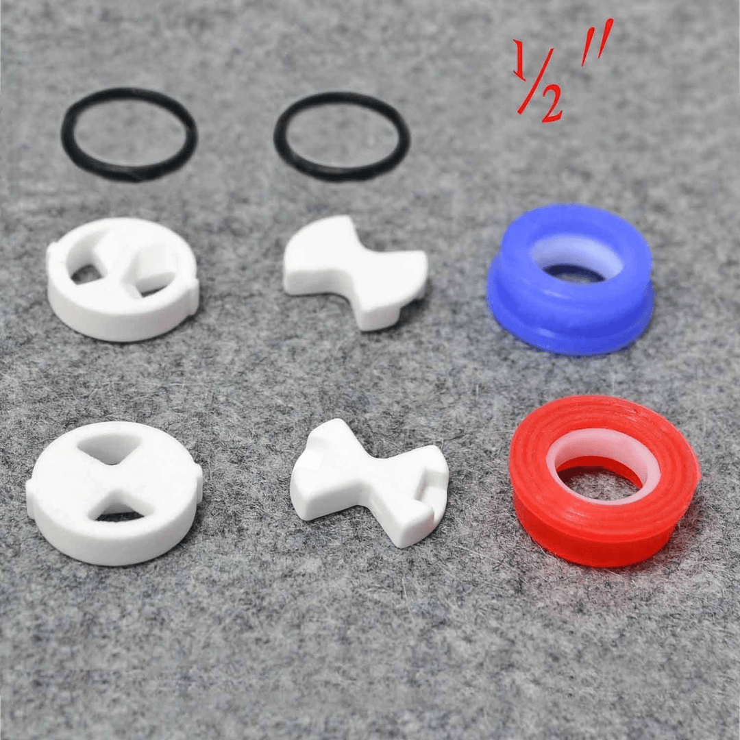 8Pcs Ceramic Disc Silicon Washer Insert Turn Replacement for Valve Tap - Trendha
