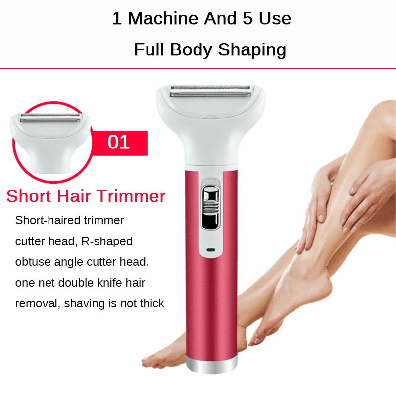 5 in 1 Female Hair Removal Lady Shaver Hair Remover Female Shaver Electric Trimmer - Trendha