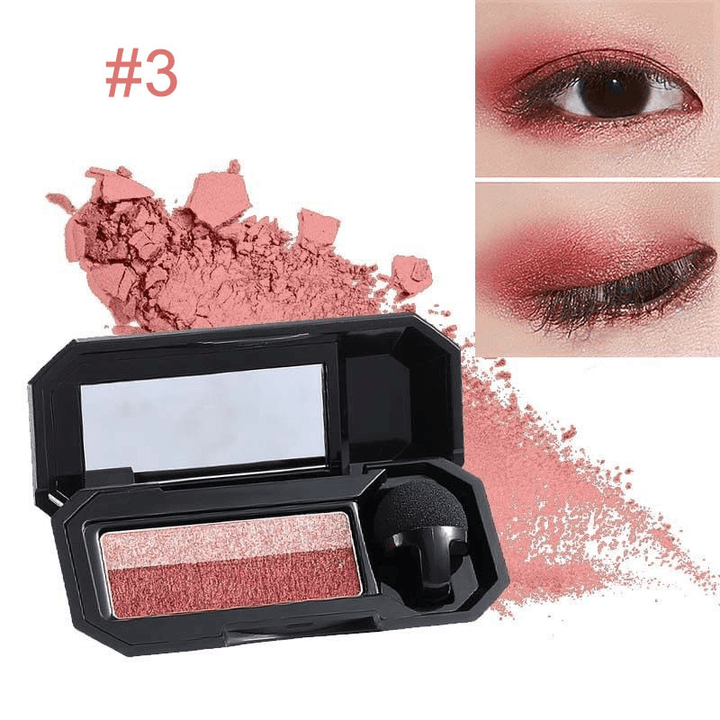 Dual Color Eye Shadow Makeup Palette Perfect Glitter Eye Shadow Shade Cosmetic - Trendha