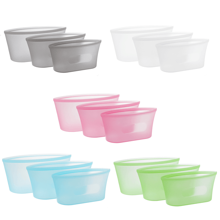 3PCS Zip Lock Silicone Food Containers Storage Bag Bowl No Odor No Toxicity Fresh Leakproof Bags - Trendha