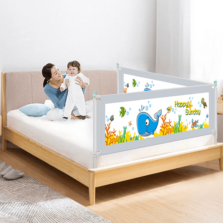 Foldable Child Safety Barrier Baby Safety Bed Guardrail Anti-Fall Bedside Fence for Kids Railing - Trendha