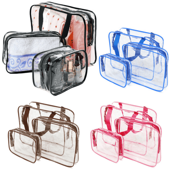 Portable Clear PVC Organizer Bags Makeup Travel Waterproof Toiletry - Trendha