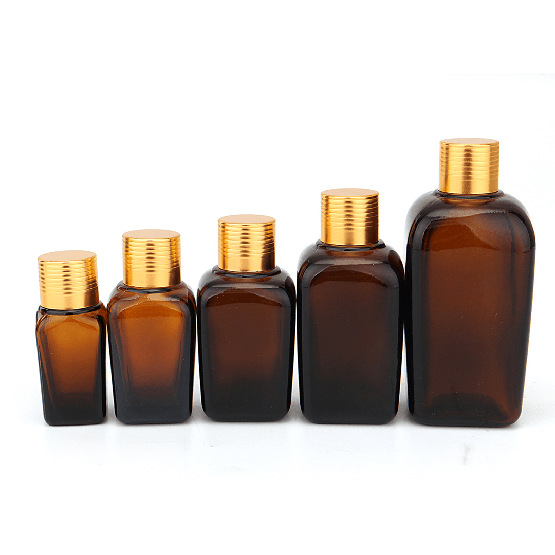 5Pcs Amber Glass Bottles Liquid Reagent Pipette Eye Dropper for Essential Oil Perfume - Trendha