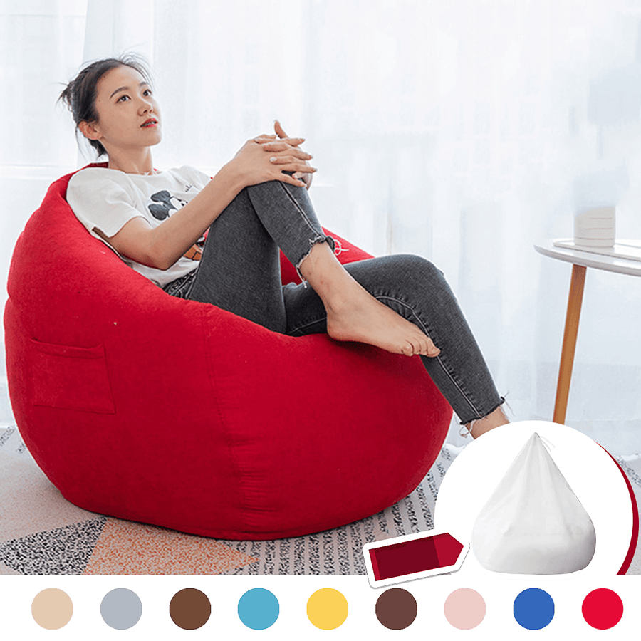 NESLOTH 100*120Cm Soft Bean Bag Chairs Couch Sofa Cover Indoor Lazy Sofa for Adults - Trendha