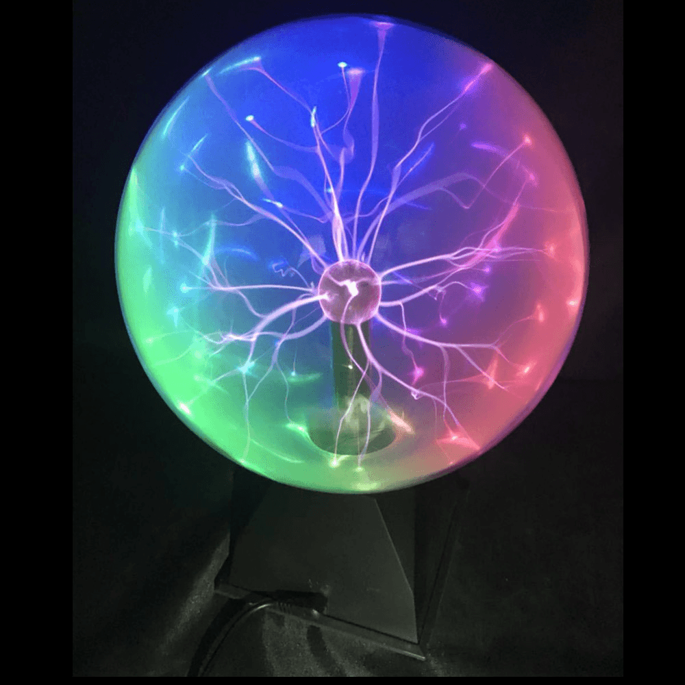 8 Inches Mixture Color Light Plasma Ball Electrostatic Voice-Controlled Desk Lamp Magic Light - Trendha
