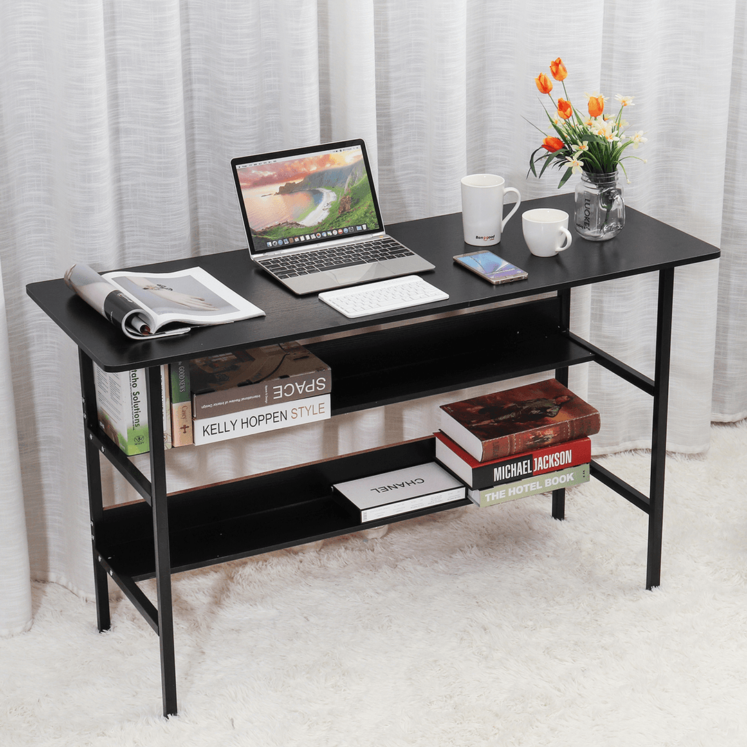 Computer Desk Game Table Metal Writing Table 3 Layers Student Study Desk Laptop Table for Home Office - Trendha