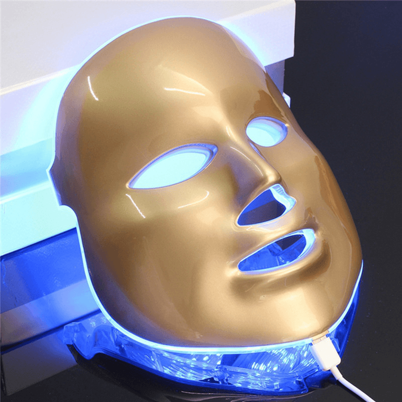 Photon LED Facial Mask Skin Rejuvenation Therapy Face Massage Skin Care 3 Colors Light - Trendha