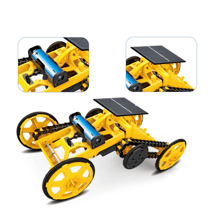 DIY Solar Assembled Electric Building Block Car STEM Science and Education Children'S Educational Electric Model Toy - Trendha