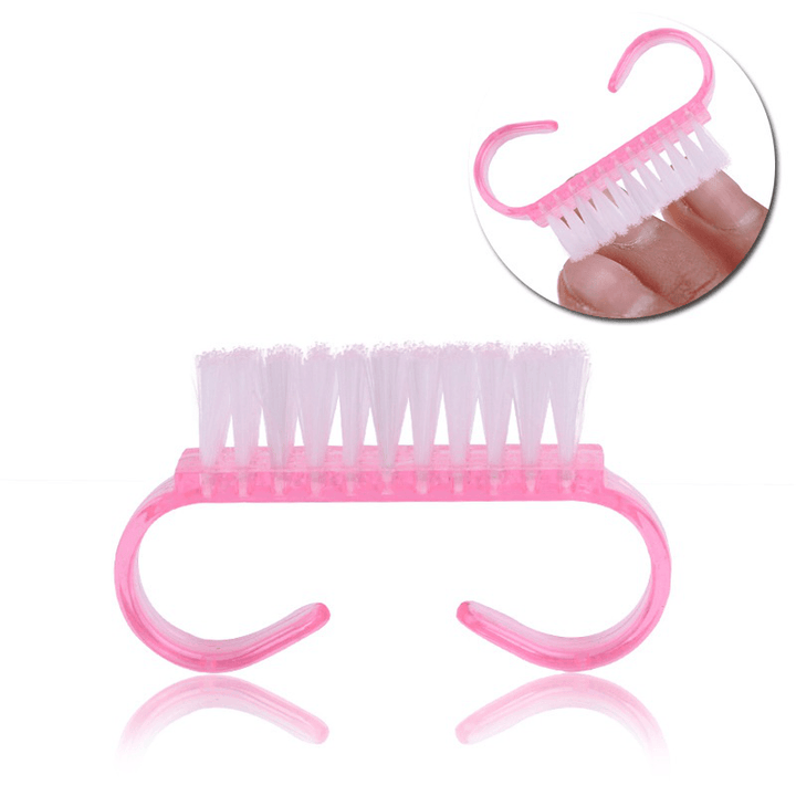 6Pcs Plastic Nail Dust Clean Cleaning Brush Pedicure round Head Cleaning Brush Nail Accesories Tool - Trendha