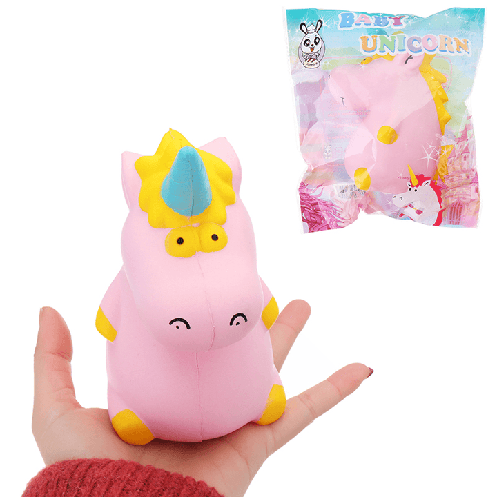 Areedy Squishy Baby Unicorn Hippo 14Cm*10Cm*8Cm Licensed Super Slow Rising Cute Pink Scented Original Package - Trendha