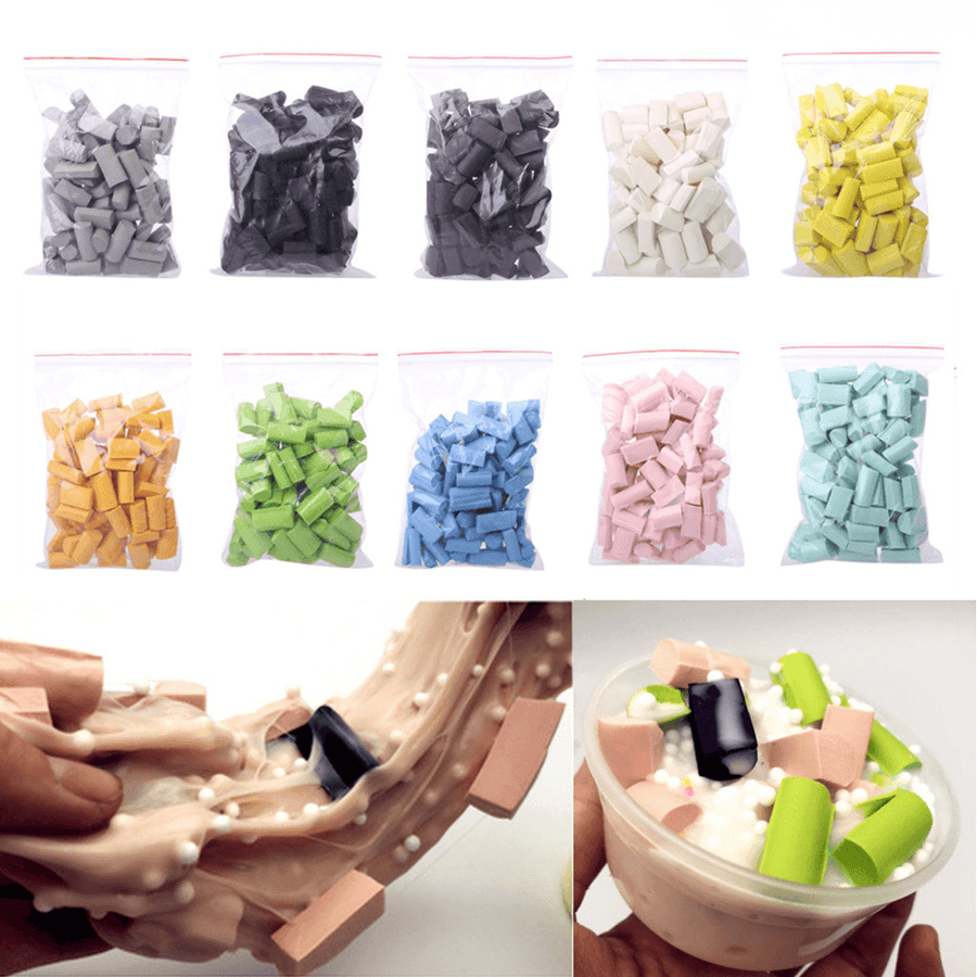 70Pcs/Bag DIY Slime Stuff Sponge Mud Foam Strip Block Additives Filling Fluffy Clay Supplies Accessories - Trendha