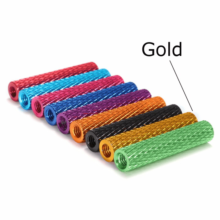 Suleve™ M3AS4 10Pcs M3 20Mm Knurled Standoff Aluminum Alloy Anodized Spacer - Trendha