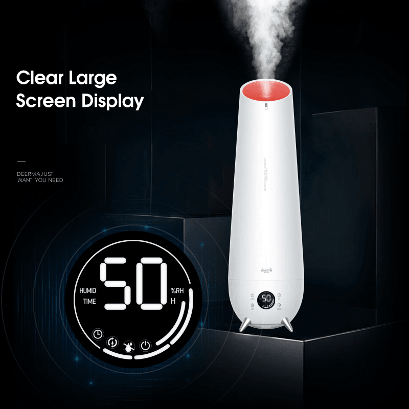 Deerma DEM-LD610/DEM-LD611/DEM-LD612 Smart Humidifier 280Ml/H 3 Gear Intelligent Constant Humidity 6L Aroma Diffuser 12H Timing Large Screen Display Low Noise for Air-Conditioned Rooms Office Household - Trendha