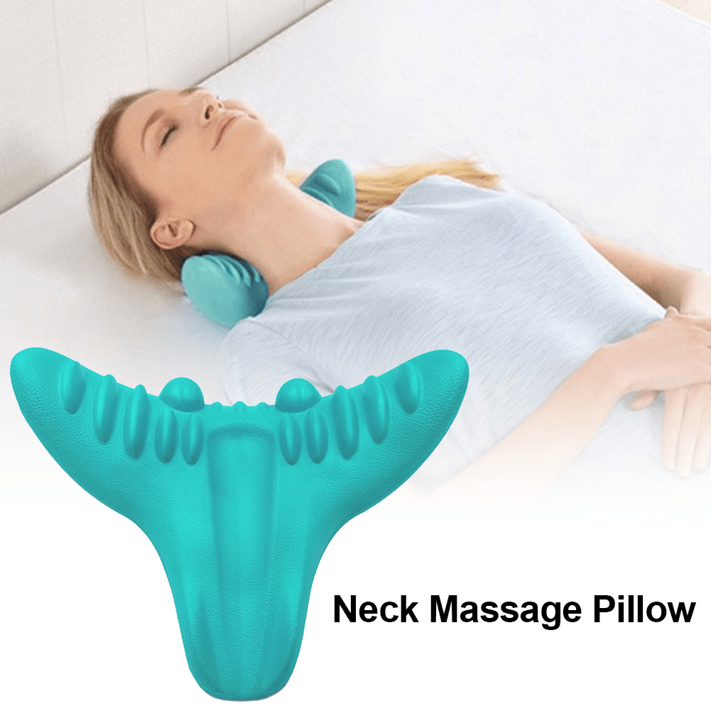 Neck Massager Relaxation Pillow Portable Gravity Acupressure Massage Pillow Neck Cervical Shoulder Pain Relief Tool - Trendha