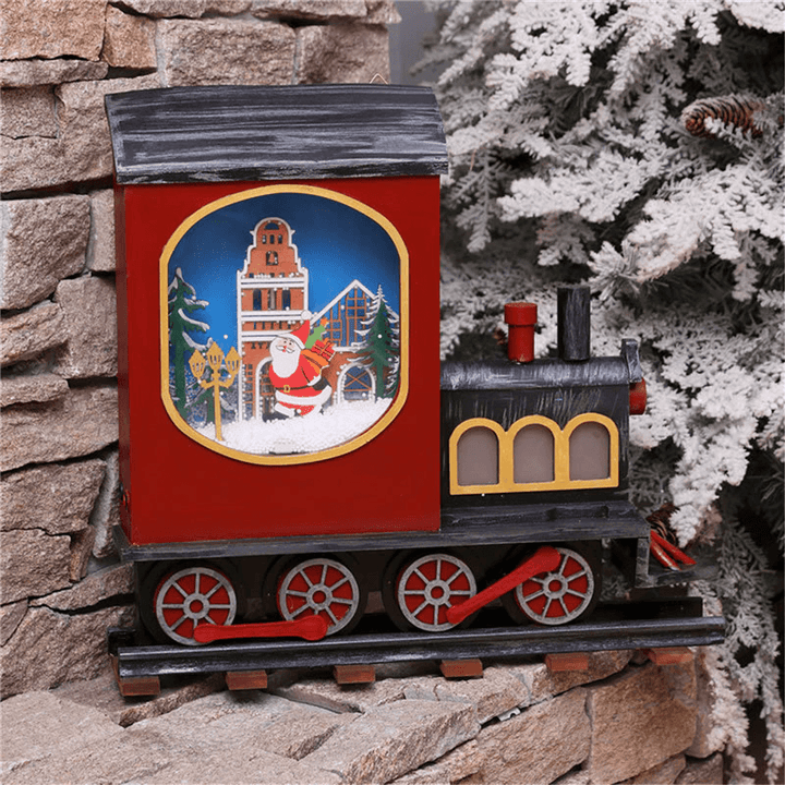 Christmas Party Home Decoration Hanging Snowfall Music Locomotive Toys for Kids Children Gift - Trendha