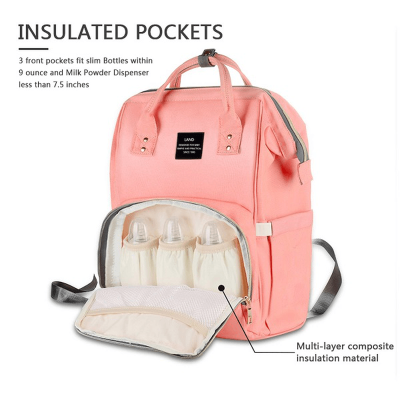 Baby Diaper Nappy Backpack Large Capacity Waterproof Nappy Changing Bag Baby Care Mother Organizer - Trendha