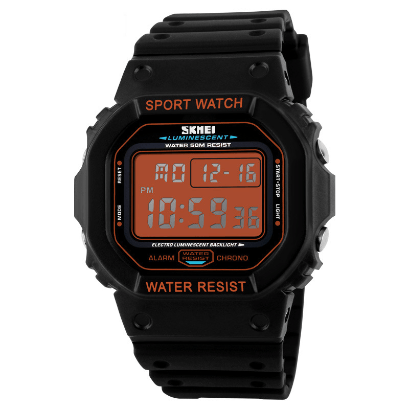 SKMEI 1134 Sport Men Watch Date Week Display 5ATM Waterproof Chronograph LED Light Fashion Digital Watch - Trendha