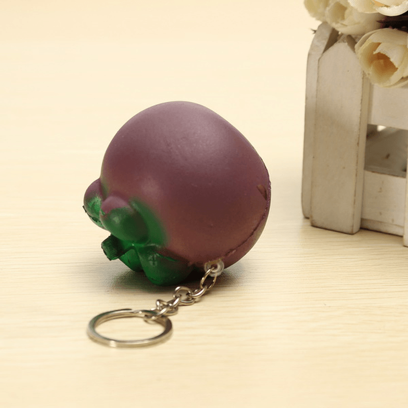 Squishy Mangosteen Tropical Fruit Squishy 5.5*5Cm Key Chain Phone Bag Strap Pendant Decor Gift - Trendha
