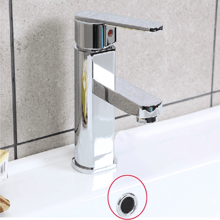 Sink round Overflow Spare Cover Tidy Chrome Trim Bathroom Ceramic Basin Overflow Ring - Trendha