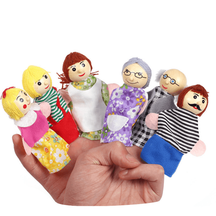 Christmas 7 Types Family Finger Puppets Set Soft Cloth Doll for Kids Childrens Gift Plush Toys - Trendha